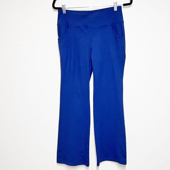 NWT IUGA Navy Bootcut Yoga Leggings With front and back Pockets Womens 30 W 30 L - Picture 5 of 12